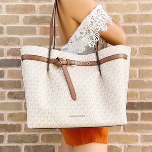 NWOT Michael Kors Emilia Large Triple Compartment Shoulder Bag Tote